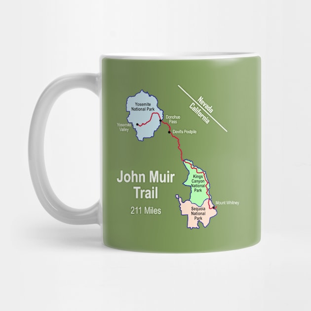 John Muir Trail Route Map by numpdog